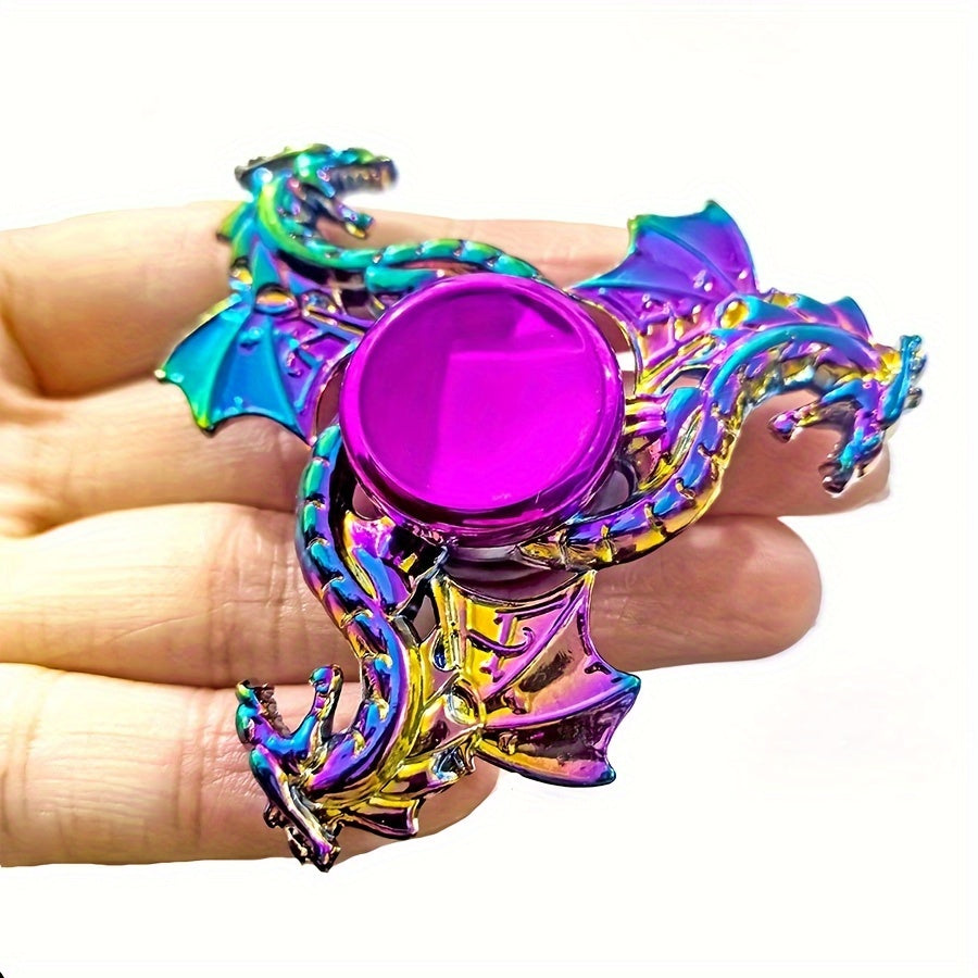 Hand Spinner Dragon Ciel Color¨¦ en M¨¦tal - Jouet pour Adultes, Gadget Durable et Silencieux pour la Concentration