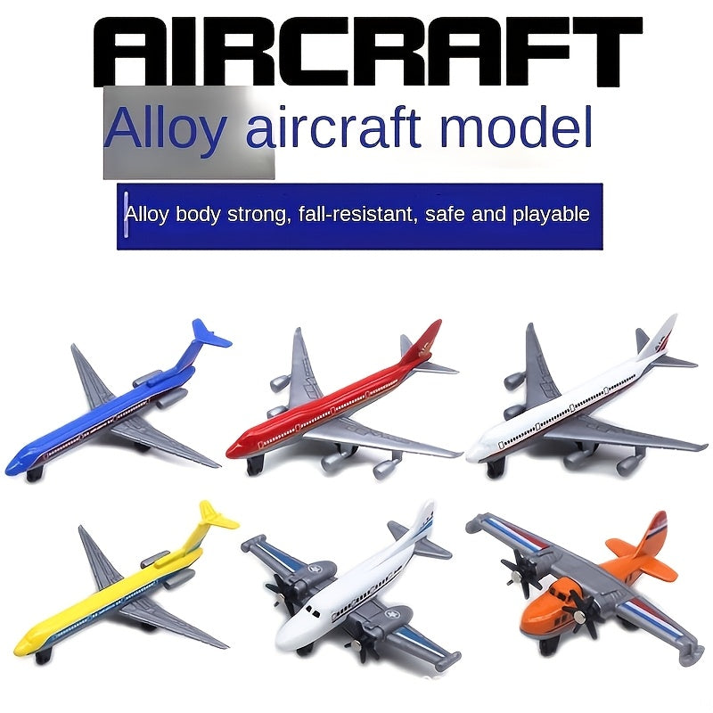 Ensemble de Mod¨¨les d'Avions de Combat et Passagers en Alliage Coul¨¦ sous Pression - Jouet Collectionnable en M¨¦tal et Plastique pour D¨¦coration Maison, Id¨¦al pour No?l, Paques et Cadeaux d'Anniversaire