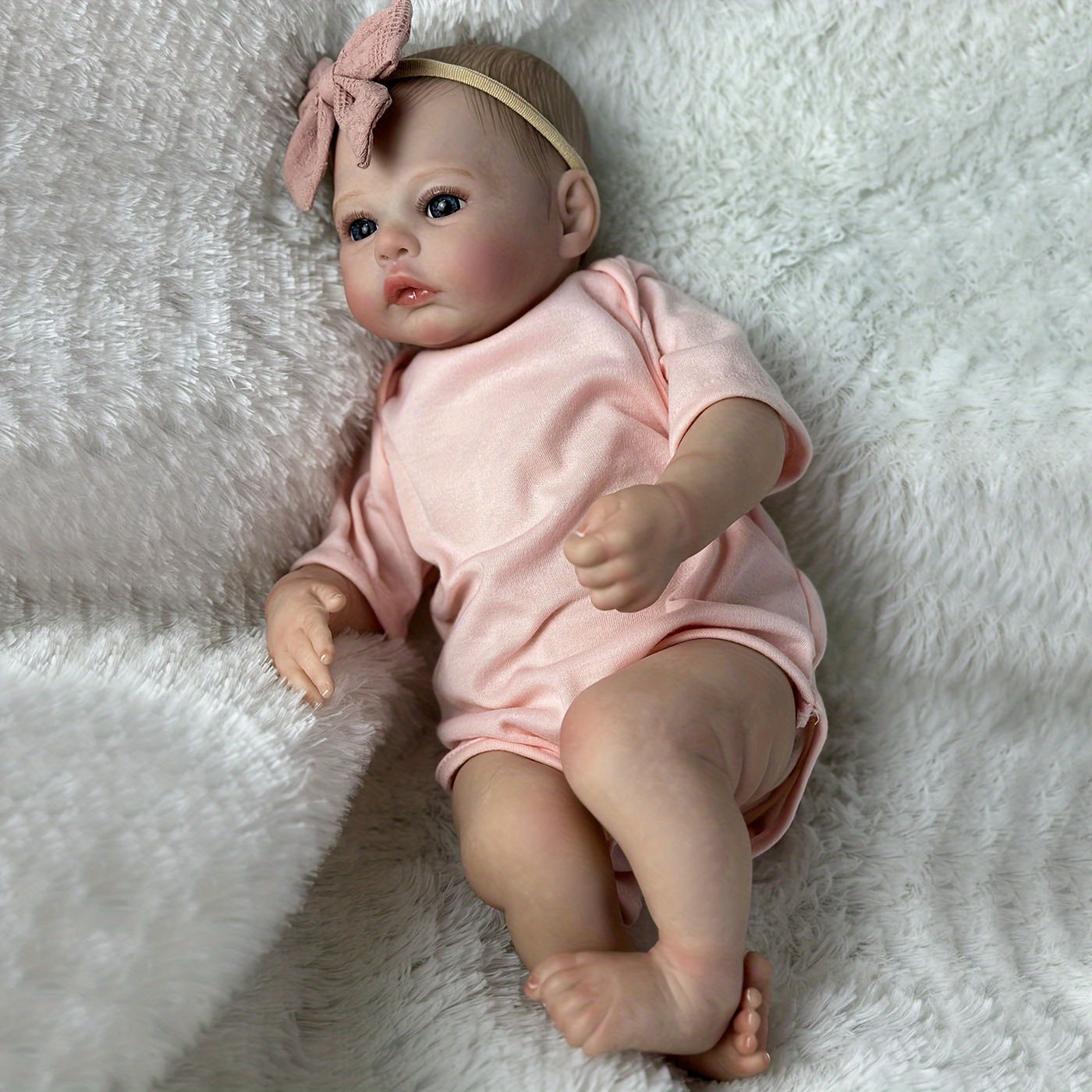 Poup¨¦e Reborn R¨¦aliste de 19 Pouces avec Peau 3D & Veines Visibles - Silicone Doux, Jouet Artisanal pour Enfants - Cadeau d'Anniversaire ou de No?l Parfait