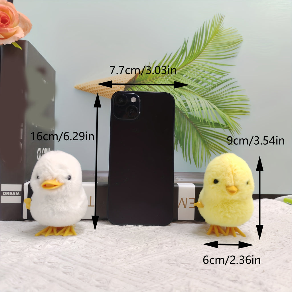 Jouet de Poulet\u002FCanard Sautant, Jouet Interactif en Peluche Simul¨¦e Canard Sautant, Petit Animal, Cadeau d'Anniversaire