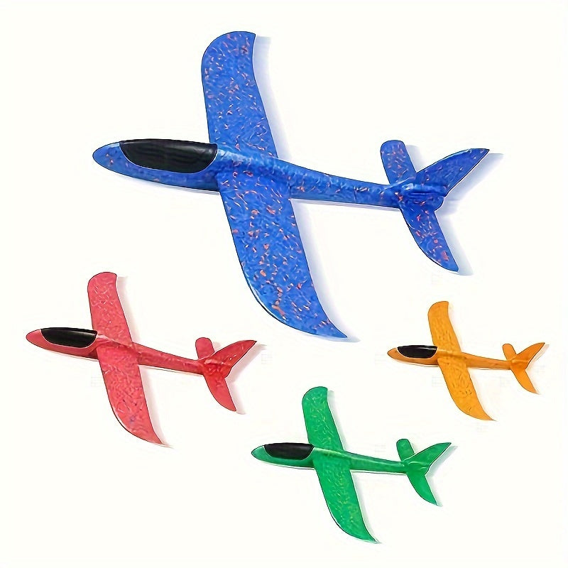 2 Avions en Mousse G¨¦ants pour Plage, Jouet de Lancer Tournoyant, Jouet Ext¨¦rieur, Bleu