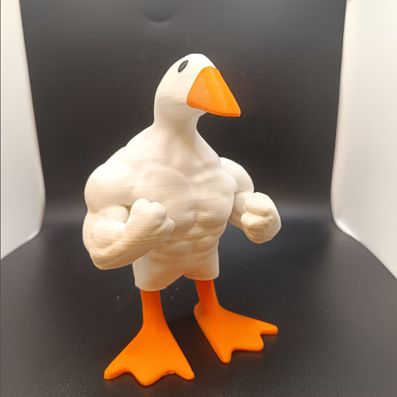 1pc Poup¨¦e Canard Muscl¨¦ R¨¦sine Forte Statue de Canard de Dessin Anim¨¦ Dr?le Amusant D¨¦coration de Maison Cadeau de F¨ºte