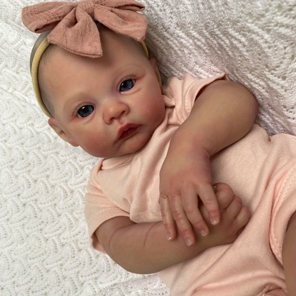 Poup¨¦e Reborn R¨¦aliste de 19 Pouces avec Peau 3D & Veines Visibles - Silicone Doux, Jouet Artisanal pour Enfants - Cadeau d'Anniversaire ou de No?l Parfait