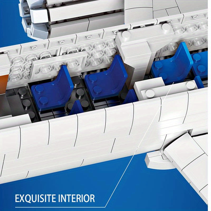 Ensemble de construction d'avion passager 1601 pi¨¨ces - Cadeaux de No?l, Assemblage de Petites Particules \u002F Pr¨¦sent d'anniversaire de No?l, D¨¦coration Maison Tr¨¨s Difficile