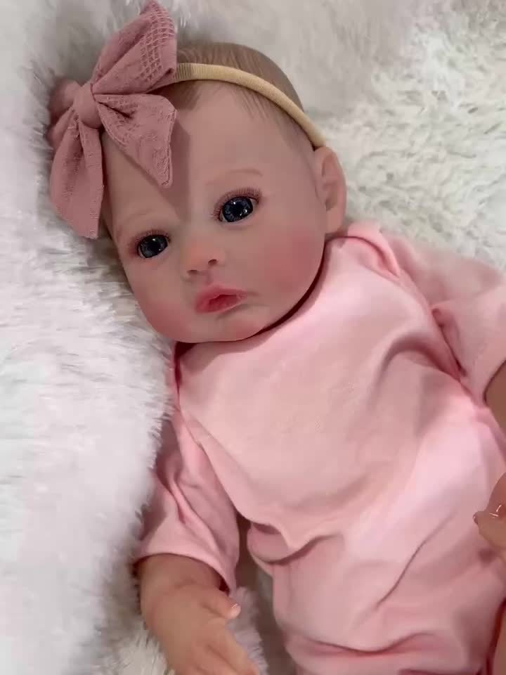 Poup¨¦e Reborn R¨¦aliste de 19 Pouces avec Peau 3D & Veines Visibles - Silicone Doux, Jouet Artisanal pour Enfants - Cadeau d'Anniversaire ou de No?l Parfait