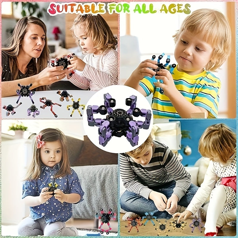 12pcs Jouets Sensoriels Fidget Spinner - Tournevis M¨¦canique Transformable en Spirale, Jouet de Main Relaxant Cr¨¦atif, Jouets Gyroscopiques pour le Bout des Doigts, Mat¨¦riau en Plastique, Pas d'¨¦lectricit¨¦ N¨¦cessaire, Jouets Fidget