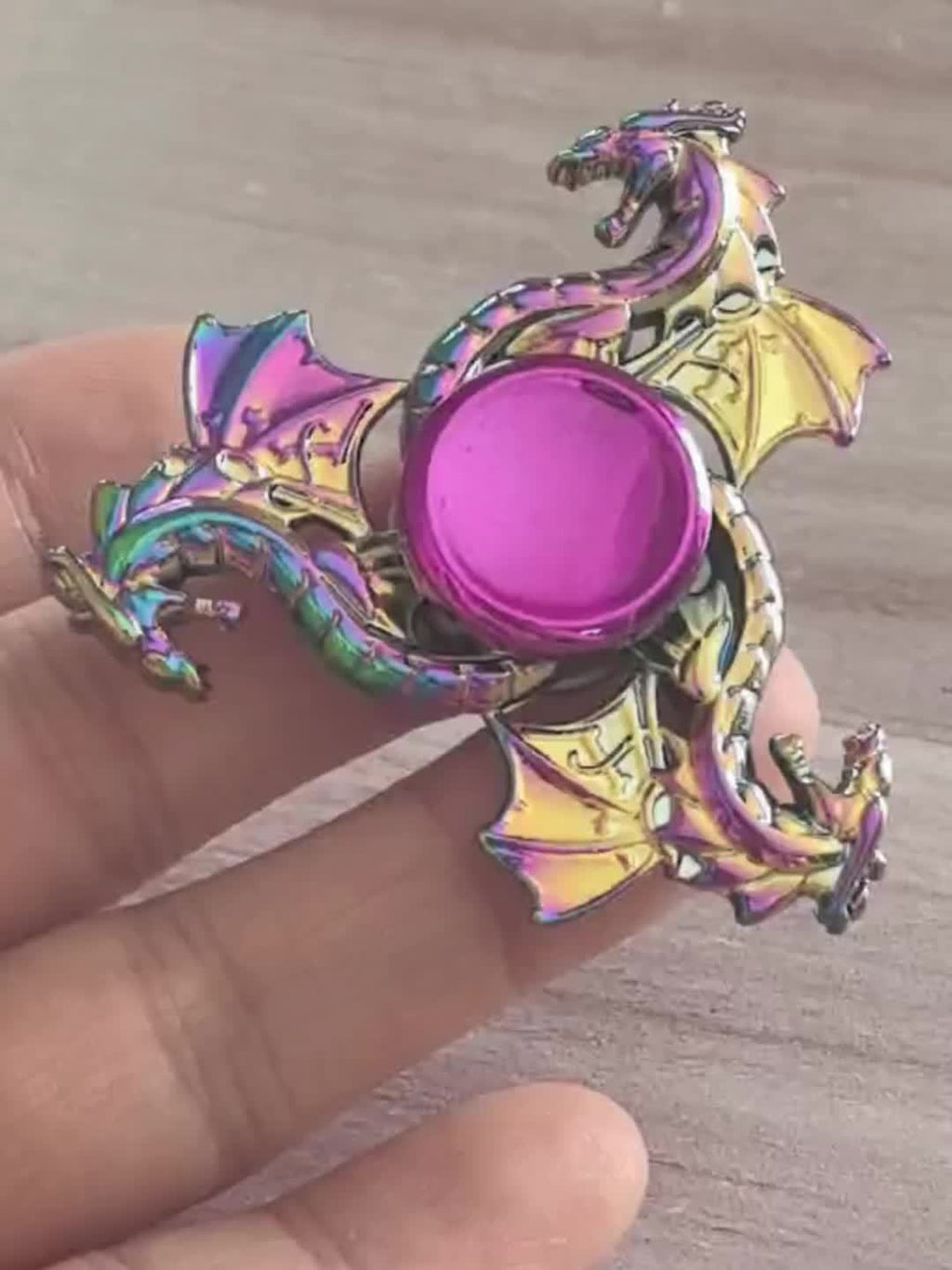 Hand Spinner Dragon Ciel Color¨¦ en M¨¦tal - Jouet pour Adultes, Gadget Durable et Silencieux pour la Concentration