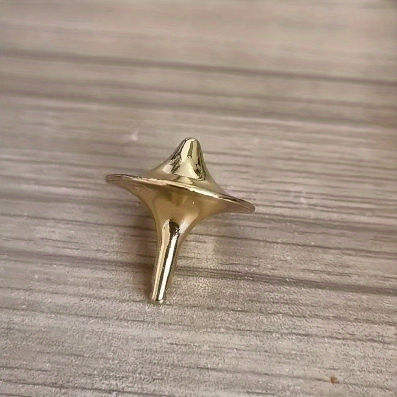 2pcs Toupies M¨¦talliques Minimalistes - Sans R¨¦sistance, Jouet Fidget Compact Portable pour Cadeaux d'Halloween et No?l, D¨¦coration de Bureau & Relaxation, Spinner Moderne, Finition M¨¦tallis¨¦e ¨¦l¨¦gante