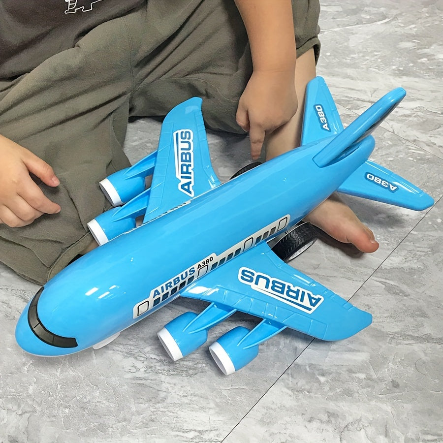 1pc Grand mod¨¨le d'avion jouet ¨¤ assembler pour enfants - R¨¦plique d'avion volant par inertie, auto-assemblage, cadeau id¨¦al pour No?l et le Nouvel An pour les gar?ons et les filles, construction en plastique durable, non ¨¦lectrique.