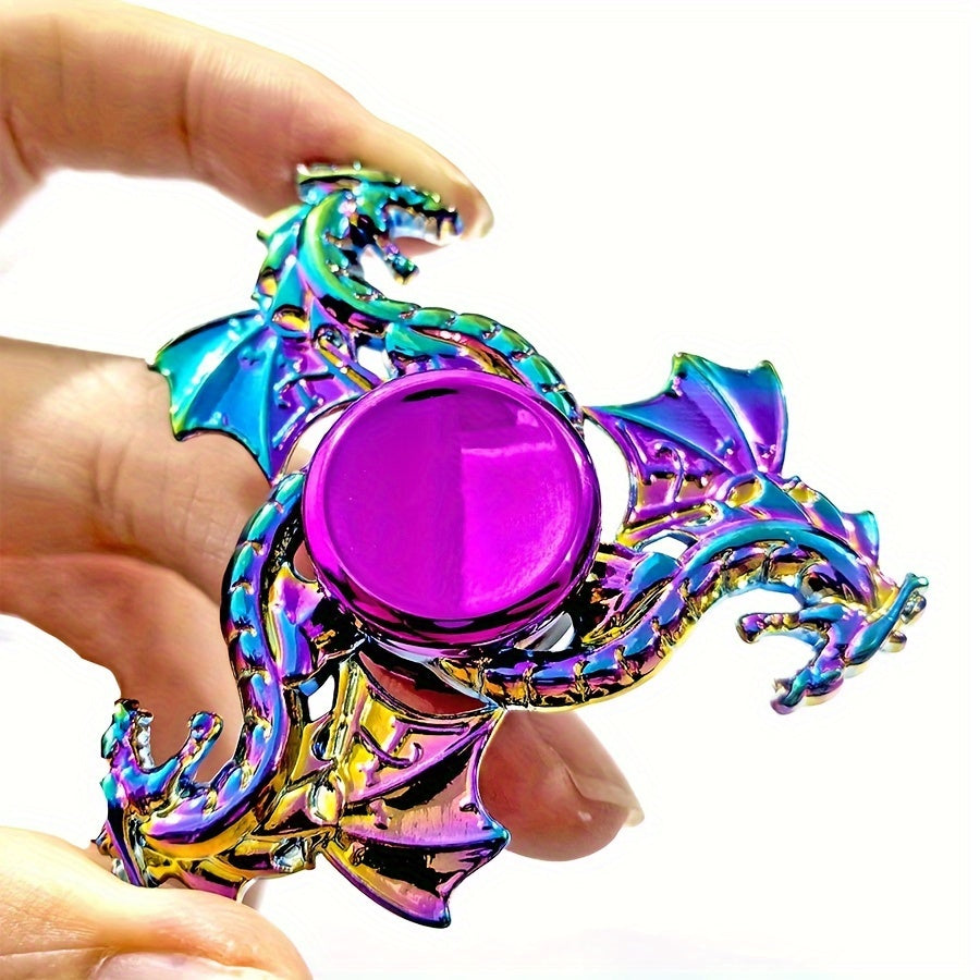 Hand Spinner Dragon Ciel Color¨¦ en M¨¦tal - Jouet pour Adultes, Gadget Durable et Silencieux pour la Concentration