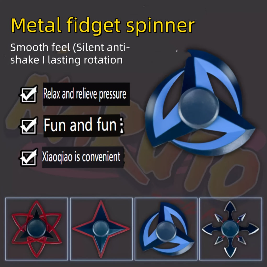 spinner m¨¦tallique anti-stress d¨¦compressant, toupie ¨¤ doigts portable et r¨¦sistante