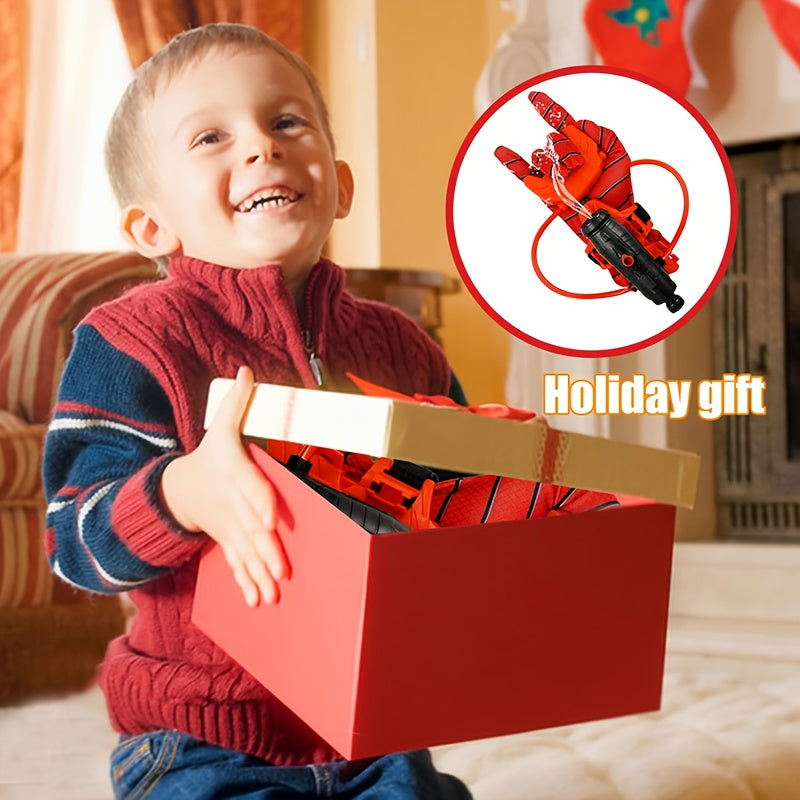 Ensemble de pistolets ¨¤ eau de super-h¨¦ros - Gants rouges et pistolet ¨¤ eau, id¨¦al pour la piscine, la plage et les combats d'eau en plein air, jouet aquatique amusant | Design amusant | Plastique durable