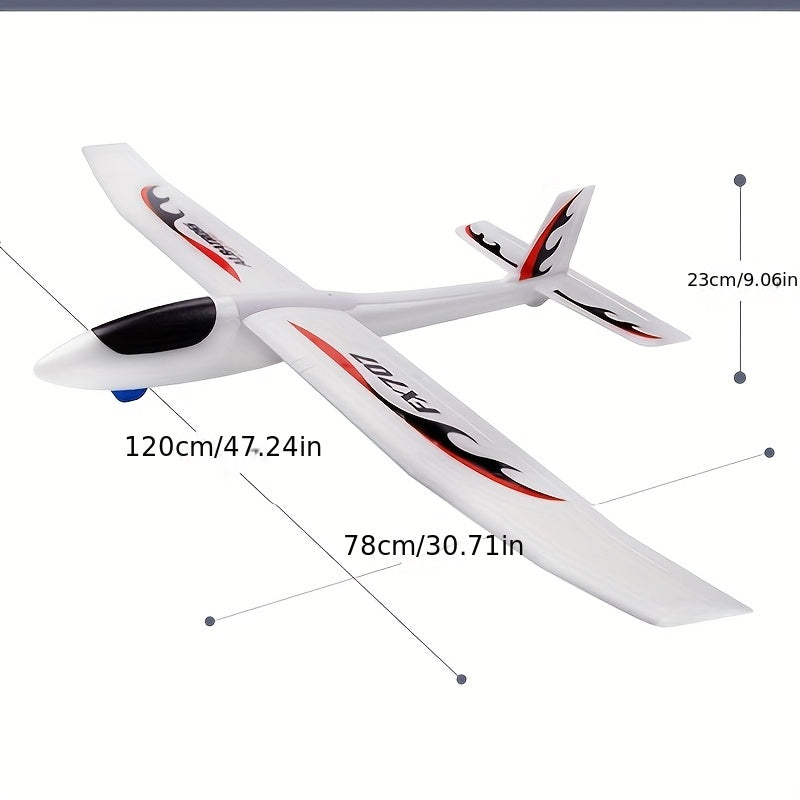 Grand mod¨¨le d'avion en mousse EPP blanc - Jet d'avion DIY pour du plaisir en plein air, cadeau parfait pour No?l ou un anniversaire, aucune pile requise, facile ¨¤ utiliser avec un silex, activit¨¦ en plein air | Design vibrant | Construction durable