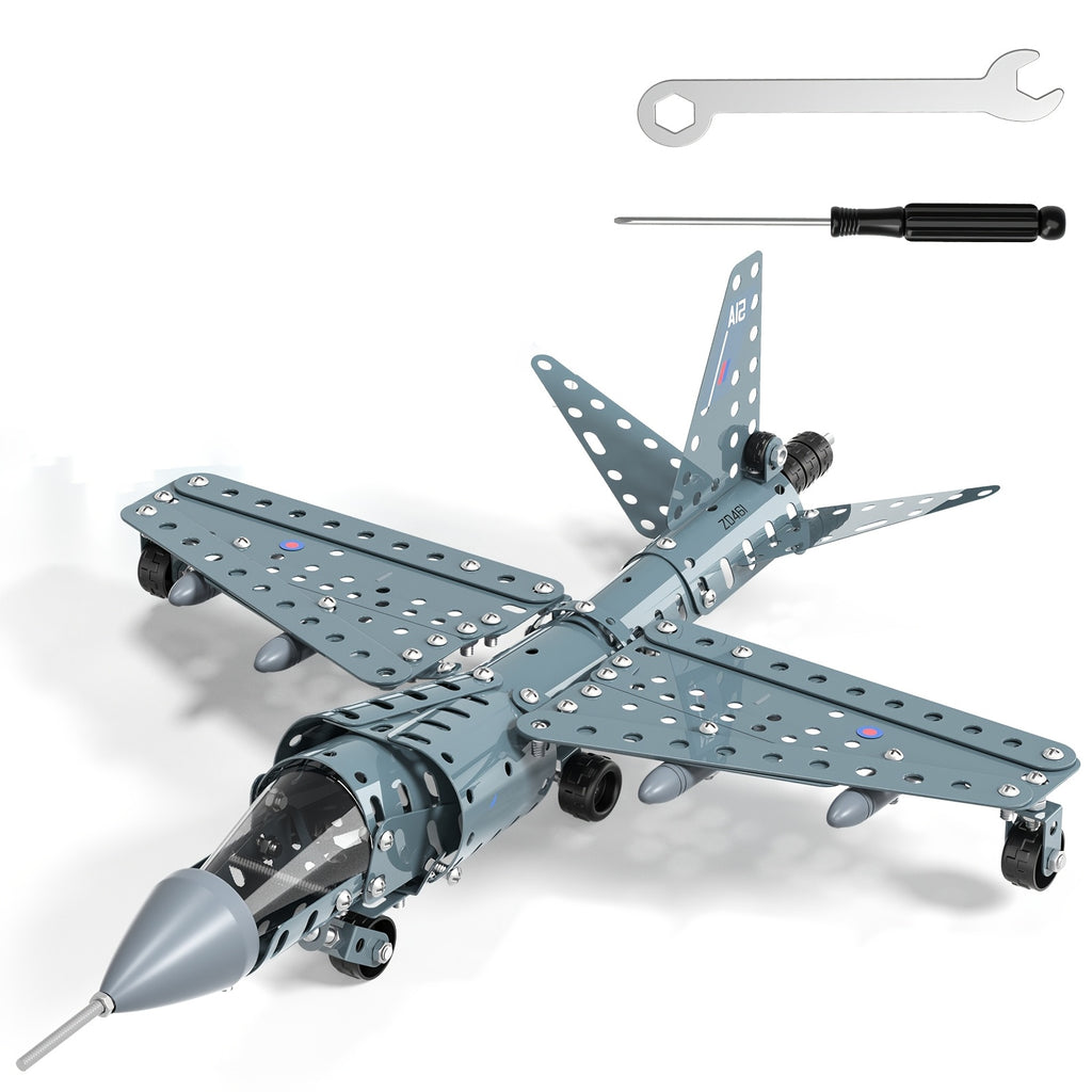 Mod¨¨le d'avion en m¨¦tal ¨¤ assembler - Mat¨¦riau m¨¦tallique r¨¦sistant ¨¤ la rouille, robuste et durable - Pour enfants de 6 ¨¤ 14 ans - Id¨¦al pour No?l, Saint-Valentin, Paques, Nouvel An chinois et anniversaires