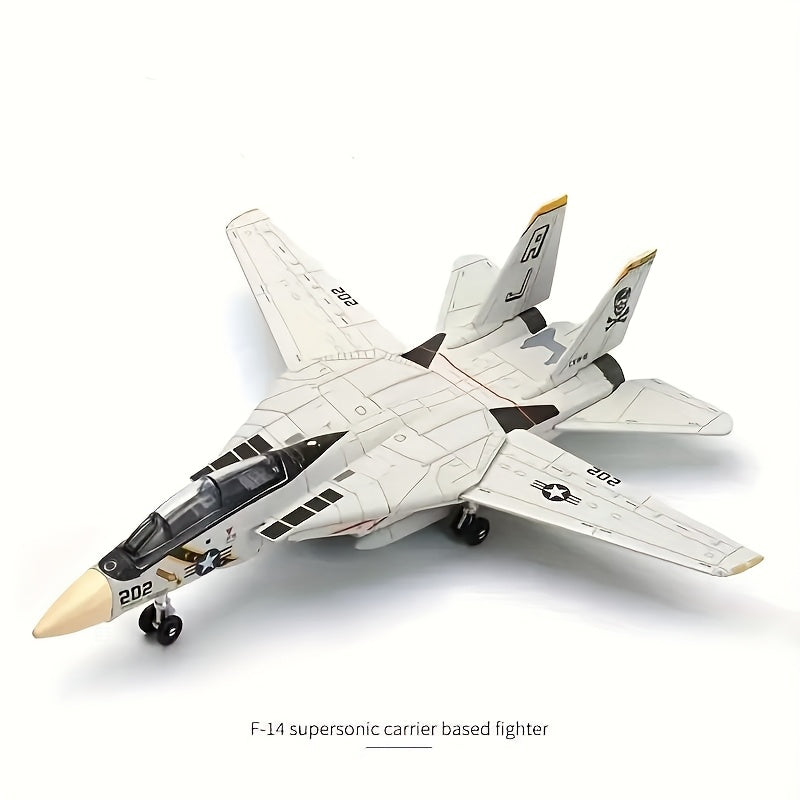 Mod¨¨le de Chasseur F-14 - Mod¨¨le d'Avion D¨¦tail¨¦ avec Support, Id¨¦al pour les Passionn¨¦s Militaires & Cadeau Parfait, Kit de Construction Avion Militaire | Mod¨¨le R¨¦aliste d'A¨¦ronef | Kit de Mod¨¦lisme A¨¦rien