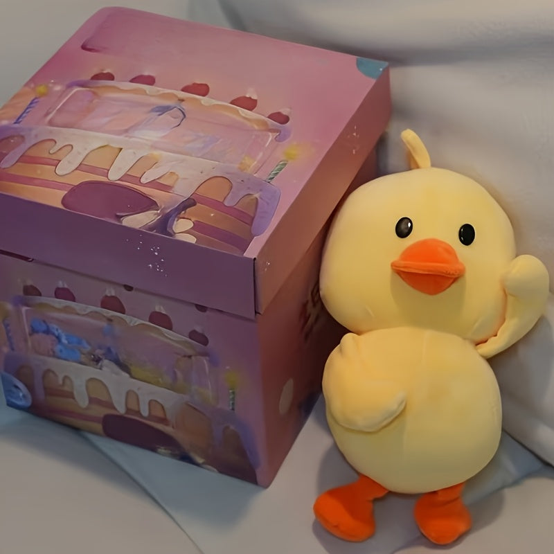 Canard en peluche jaune mignon, cadeau de poup¨¦e