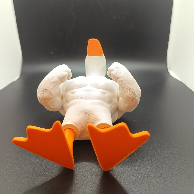 1pc Poup¨¦e Canard Muscl¨¦ R¨¦sine Forte Statue de Canard de Dessin Anim¨¦ Dr?le Amusant D¨¦coration de Maison Cadeau de F¨ºte