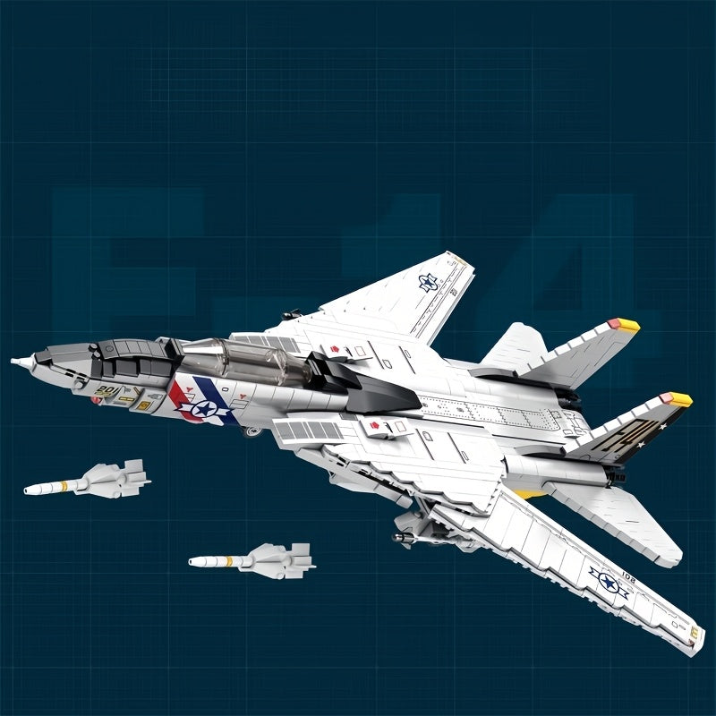 1600+ pi¨¨ces Blocs de Construction Grand Avion Chasseur, Mod¨¨le 3D ¨¤ Assembler, Jouet Empilable en ABS Haut de Gamme, Cadeau Id¨¦al pour No?l\u002FHalloween\u002FAnniversaire