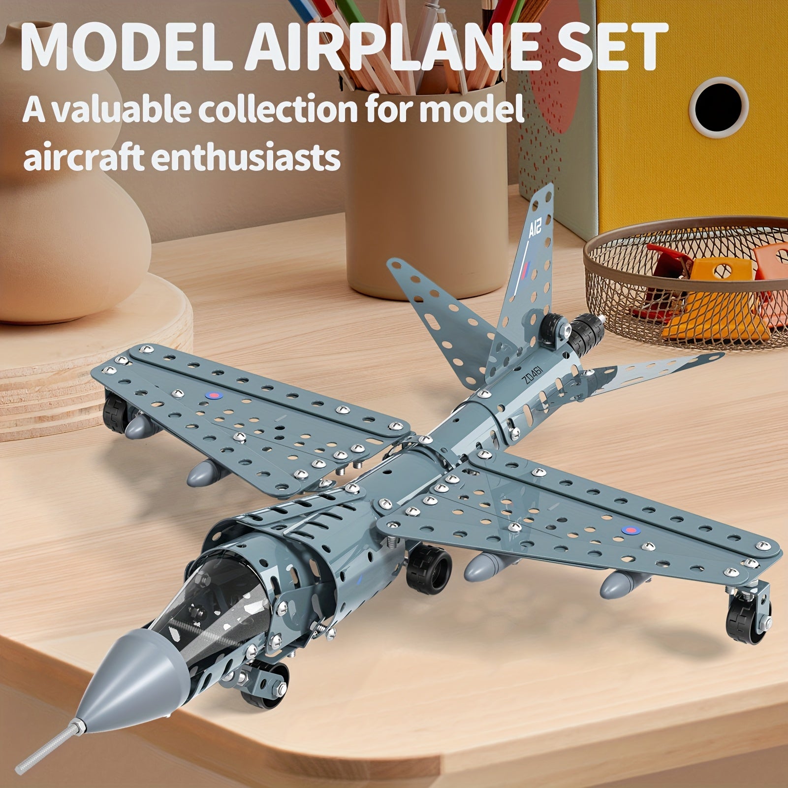 Mod¨¨le d'avion en m¨¦tal ¨¤ assembler - Mat¨¦riau m¨¦tallique r¨¦sistant ¨¤ la rouille, robuste et durable - Pour enfants de 6 ¨¤ 14 ans - Id¨¦al pour No?l, Saint-Valentin, Paques, Nouvel An chinois et anniversaires