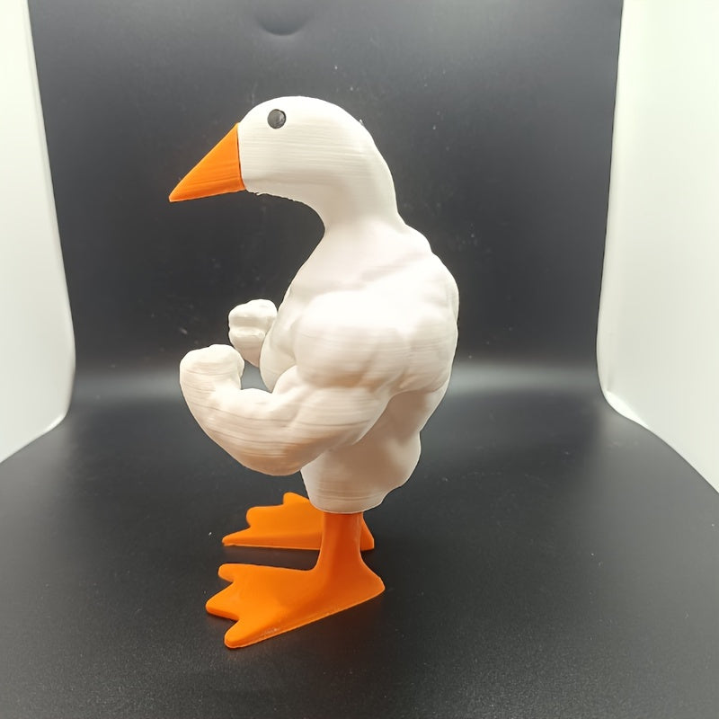 1pc Poup¨¦e Canard Muscl¨¦ R¨¦sine Forte Statue de Canard de Dessin Anim¨¦ Dr?le Amusant D¨¦coration de Maison Cadeau de F¨ºte