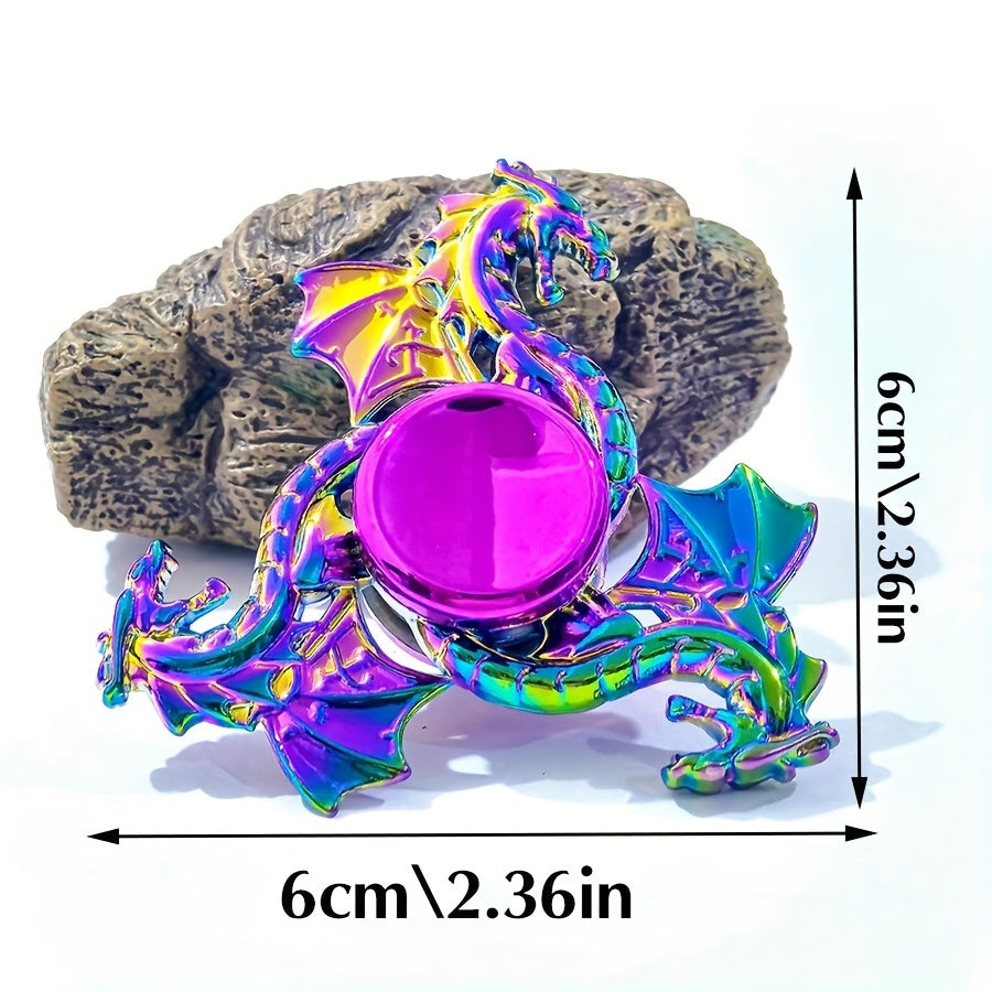 Hand Spinner Dragon Ciel Color¨¦ en M¨¦tal - Jouet pour Adultes, Gadget Durable et Silencieux pour la Concentration