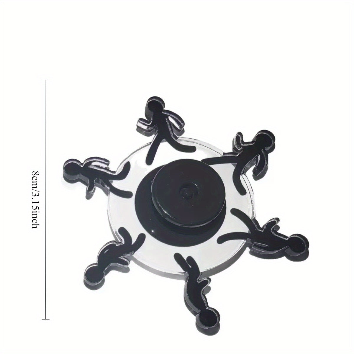 1pc Fidget Spinner en Forme de Personne Courante - Noir & Blanc, Plastique, Pas Besoin de , Id¨¦al pour Adultes et Cadeaux de F¨ºte, M¨¦canisme de Rotation Douce | Cadeaux Fidget Spinner