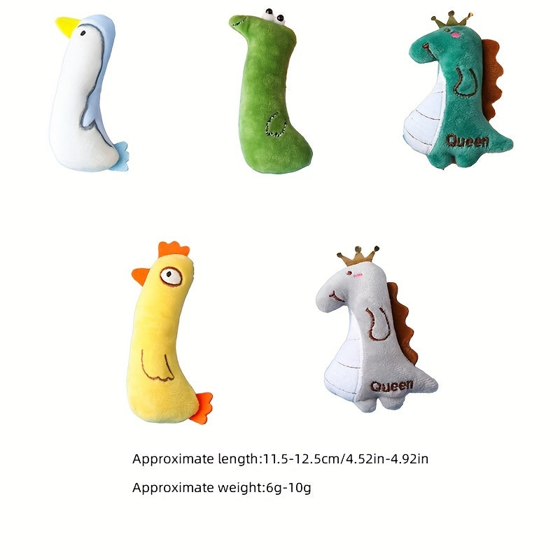 Jouet interactif pour chat ¨C Forme animale en peluche pour chatons et chats joueurs.