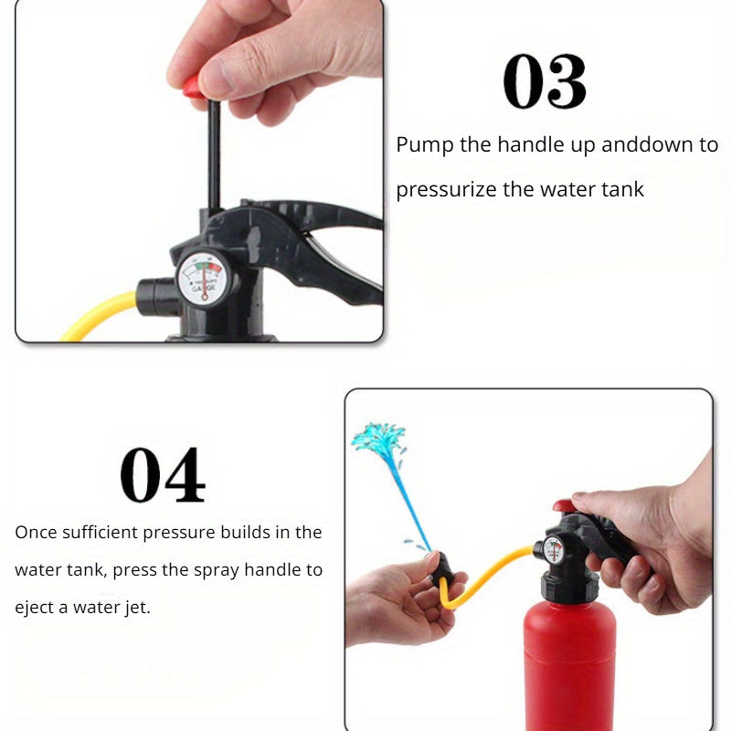 1pc Sac ¨¤ dos de style pompier pour enfants - Jouet de pulv¨¦risation haute pression avec grande capacit¨¦ de pulv¨¦risation pour les vacances d'¨¦t¨¦ ¨¤ la plage et les activit¨¦s de plein air