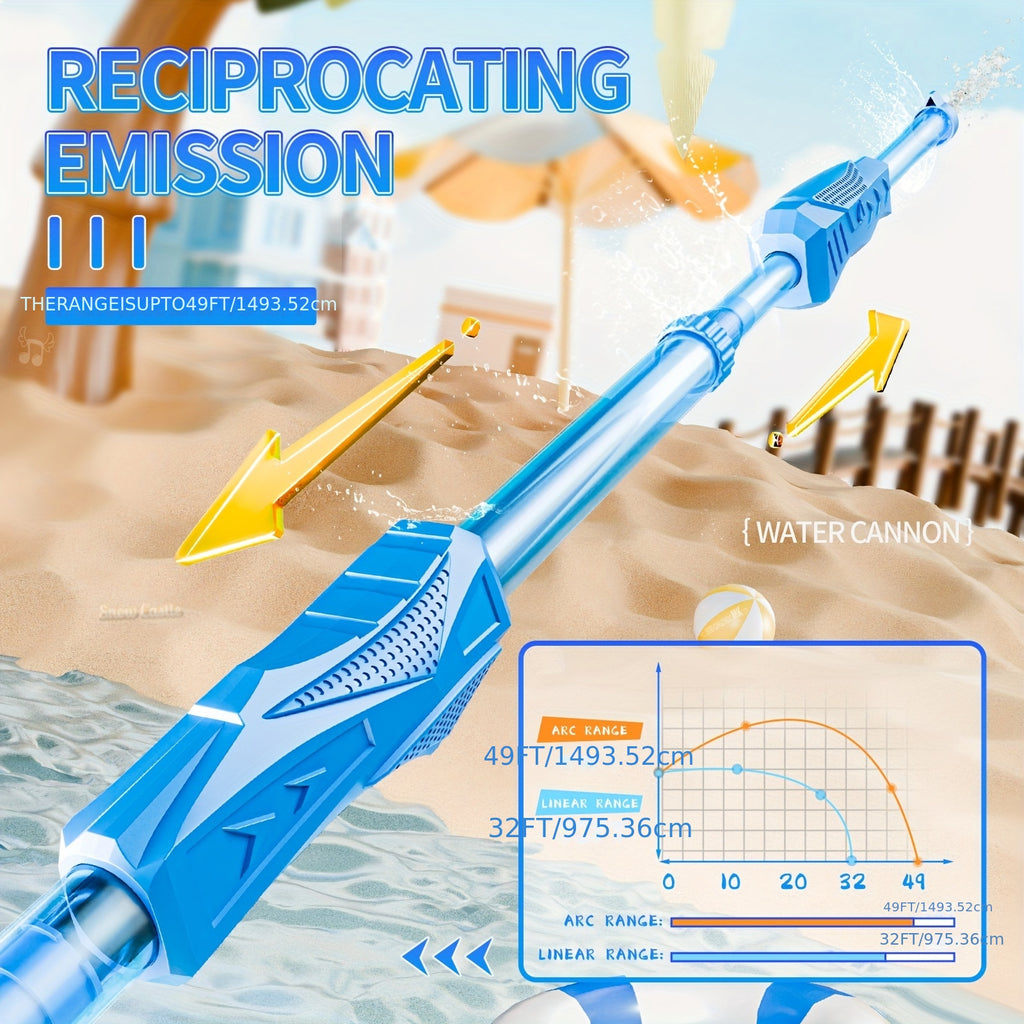 Grand canon d'eau m¨¦canique ¨¤ extraction pour les combats d'eau au parc, la plage, la piscine et les loisirs estivaux. Nouvelle jouet pour les enfants.