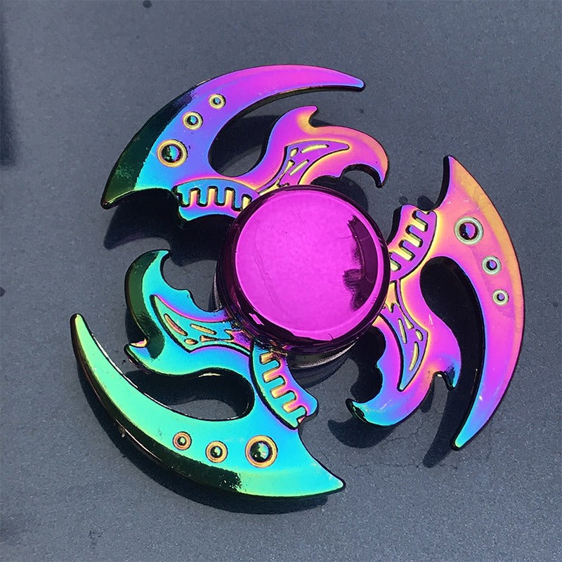 Vibrant Metal Fidget Spinner - Gyroscope en alliage color¨¦ avec des motifs complexes, id¨¦al pour soulager le stress et les cadeaux de f¨ºte, jouet de fidget de f¨ºte | Vibrant Fidget Spinner | Jouet de fidget durable, cadeaux de fidget spinner