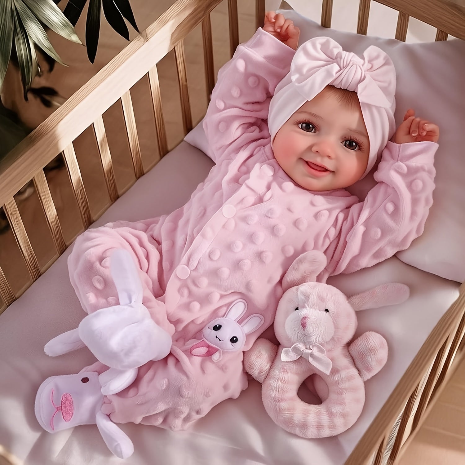 Baby Dolls Reborn BABESIDE Sunny - 17 Pouces Mignonnes et R¨¦alistes, Poup¨¦es B¨¦b¨¦ Souriantes et Posables avec Accessoires Complets pour Cadeaux pour Enfants de 3 Ans et Plus