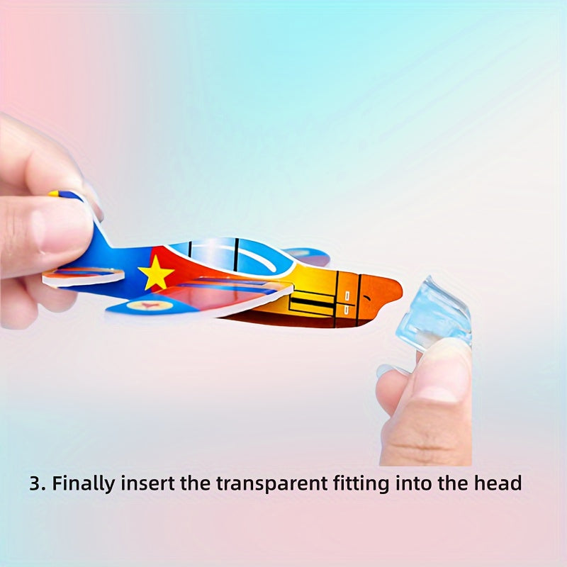 30pcs Mini Avions Planeurs en Mousse, Jouets de Puzzle DIY ¨¤ Lancer ¨¤ la Main, Cadeaux de F¨ºte de Mod¨¨le d'Aviation, Cadeaux de Paques - Couleurs M¨¦lang¨¦es, Jouet Avion