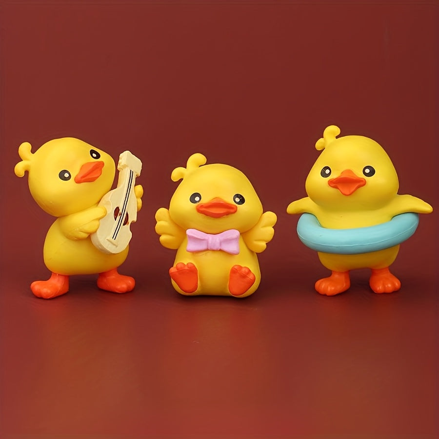 Adorable Petit Canard Jaune Figurine de Canard de Dessin Anim¨¦ en Sac Aveugle, Mod¨¨le Animal, Poup¨¦e de Simulation, Cadeau Mini