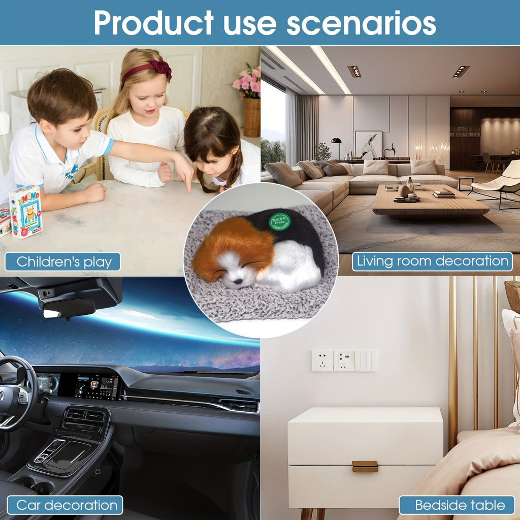 Chiot qui aboie quand on le presse, jouets pour chiens, jouets pour chiots, d¨¦coration d'int¨¦rieur, artisanat en peluche, d¨¦coration de voiture, cadeau pour petite amie, cadeau de f¨ºte