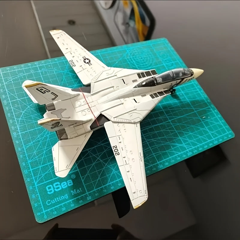 Mod¨¨le de Chasseur F-14 - Mod¨¨le d'Avion D¨¦tail¨¦ avec Support, Id¨¦al pour les Passionn¨¦s Militaires & Cadeau Parfait, Kit de Construction Avion Militaire | Mod¨¨le R¨¦aliste d'A¨¦ronef | Kit de Mod¨¦lisme A¨¦rien
