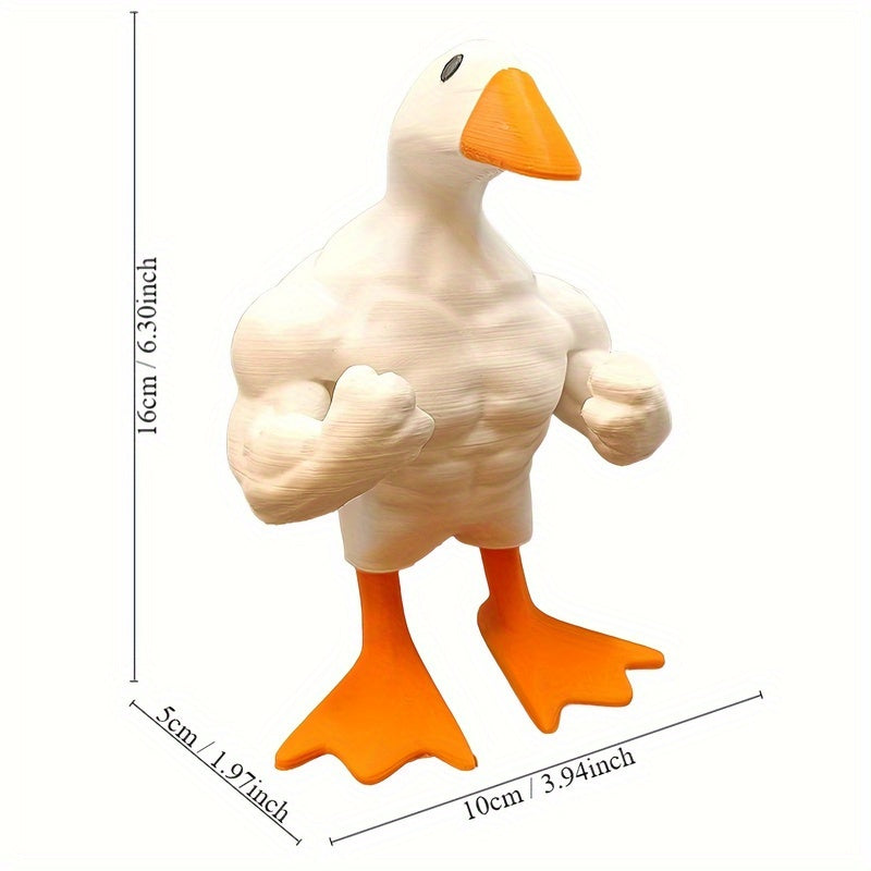 1pc Poup¨¦e Canard Muscl¨¦ R¨¦sine Forte Statue de Canard de Dessin Anim¨¦ Dr?le Amusant D¨¦coration de Maison Cadeau de F¨ºte