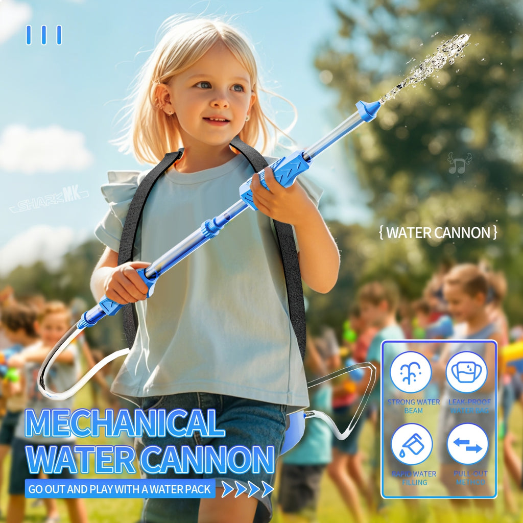 Grand canon d'eau m¨¦canique ¨¤ extraction pour les combats d'eau au parc, la plage, la piscine et les loisirs estivaux. Nouvelle jouet pour les enfants.