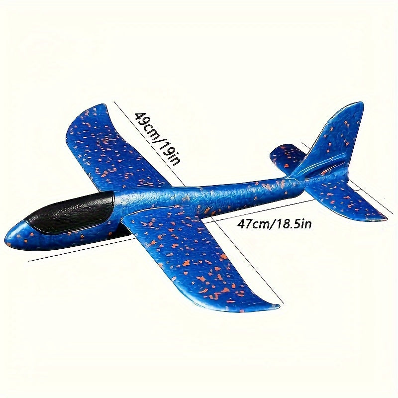 2 Avions en Mousse G¨¦ants pour Plage, Jouet de Lancer Tournoyant, Jouet Ext¨¦rieur, Bleu