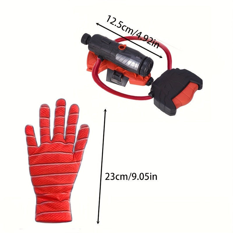 Ensemble de pistolets ¨¤ eau de super-h¨¦ros - Gants rouges et pistolet ¨¤ eau, id¨¦al pour la piscine, la plage et les combats d'eau en plein air, jouet aquatique amusant | Design amusant | Plastique durable