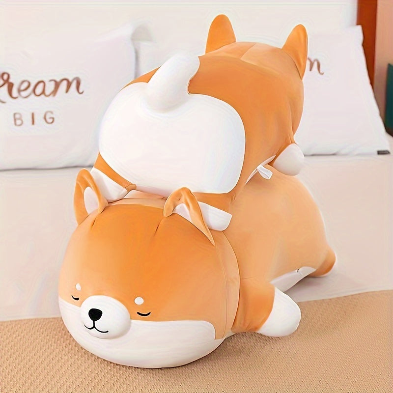 1pc Adorable Shiba Inu Plush Toy - Animal de compagnie doux et confortable avec un design amusant, cadeau de vacances parfait pour les amateurs de chiens, id¨¦e de cadeau de vacances|Design de chien amusant|Texture douce