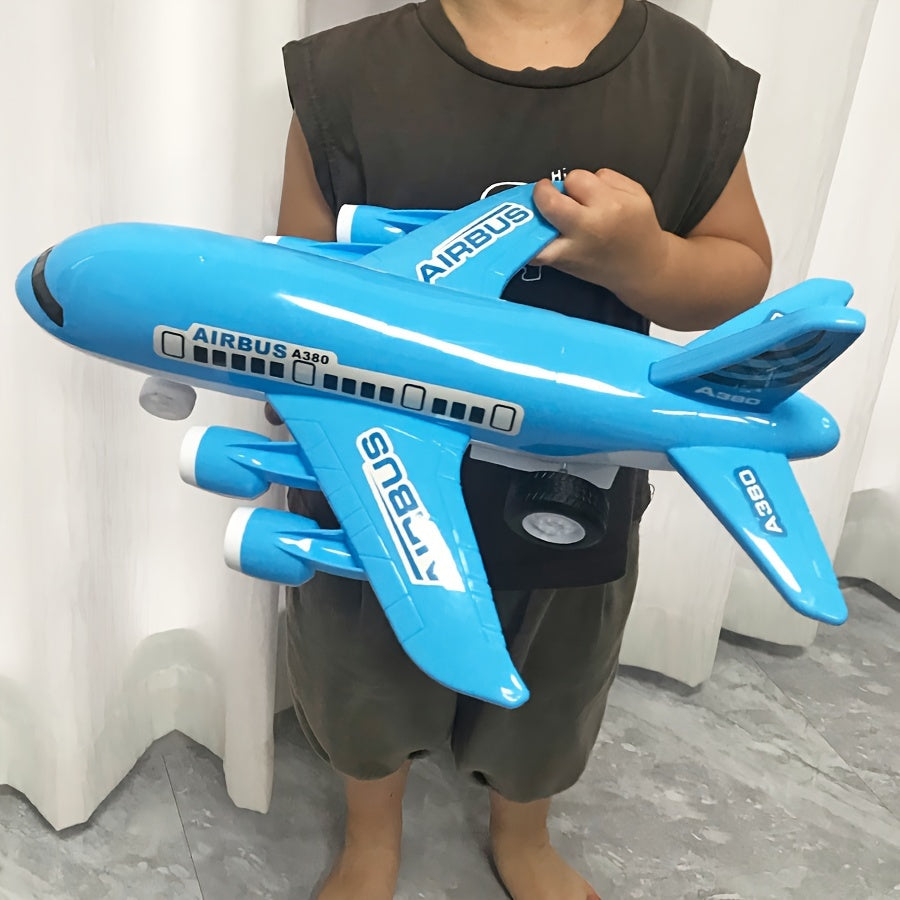 1pc Grand mod¨¨le d'avion jouet ¨¤ assembler pour enfants - R¨¦plique d'avion volant par inertie, auto-assemblage, cadeau id¨¦al pour No?l et le Nouvel An pour les gar?ons et les filles, construction en plastique durable, non ¨¦lectrique.