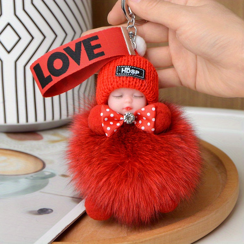 Adorable peluche, peut d¨¦corer votre voiture, coiffeuse, sac d'¨¦cole, sac ¨¤ main, cartable. C'est un magnifique porte-cl¨¦s, offert ¨¤ des amis comme cadeau pour la Saint-Valentin, No?l, Paques