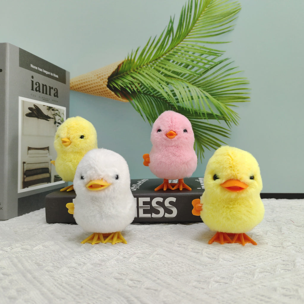 Jouet de Poulet\u002FCanard Sautant, Jouet Interactif en Peluche Simul¨¦e Canard Sautant, Petit Animal, Cadeau d'Anniversaire