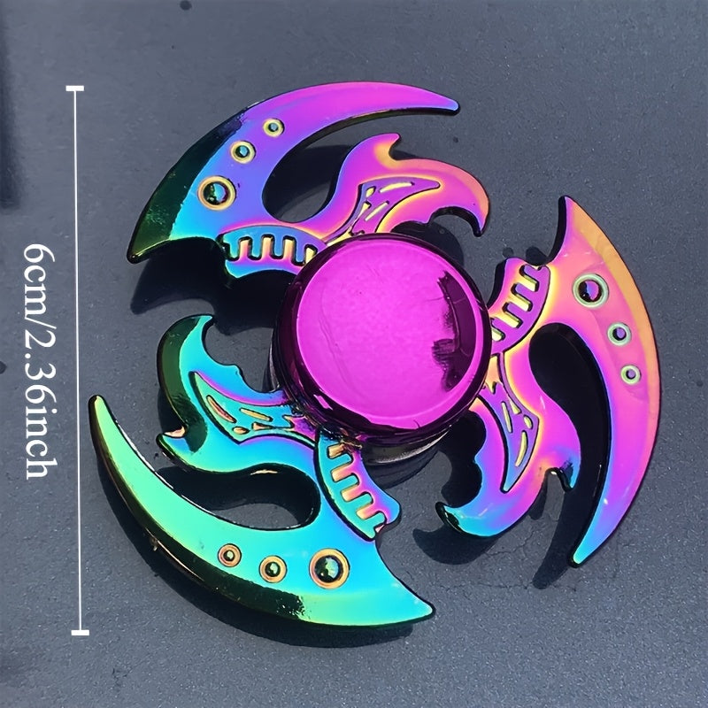Vibrant Metal Fidget Spinner - Gyroscope en alliage color¨¦ avec des motifs complexes, id¨¦al pour soulager le stress et les cadeaux de f¨ºte, jouet de fidget de f¨ºte | Vibrant Fidget Spinner | Jouet de fidget durable, cadeaux de fidget spinner