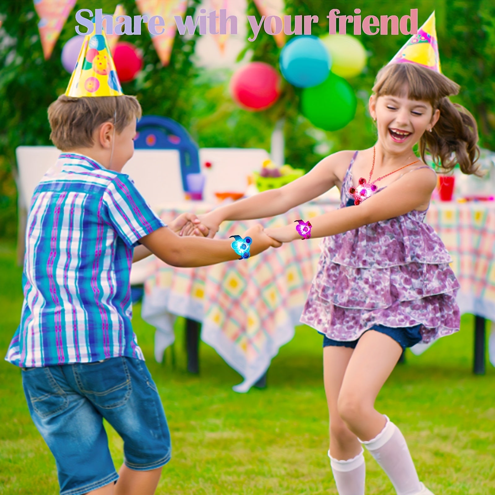 Ensemble de 36 Toupies Lumineuses Pour F¨ºte, Cadeaux de Retour Pour Enfants, Avec 12 Colliers, 12 Bagues, 12 Bracelets. Id¨¦al Pour Halloween, No?l Et Paques.