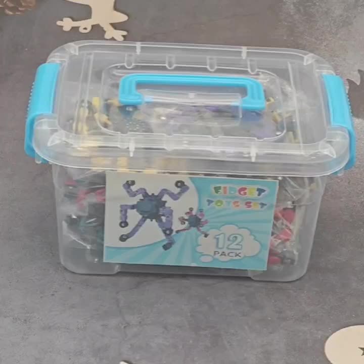 12pcs Jouets Sensoriels Fidget Spinner - Tournevis M¨¦canique Transformable en Spirale, Jouet de Main Relaxant Cr¨¦atif, Jouets Gyroscopiques pour le Bout des Doigts, Mat¨¦riau en Plastique, Pas d'¨¦lectricit¨¦ N¨¦cessaire, Jouets Fidget