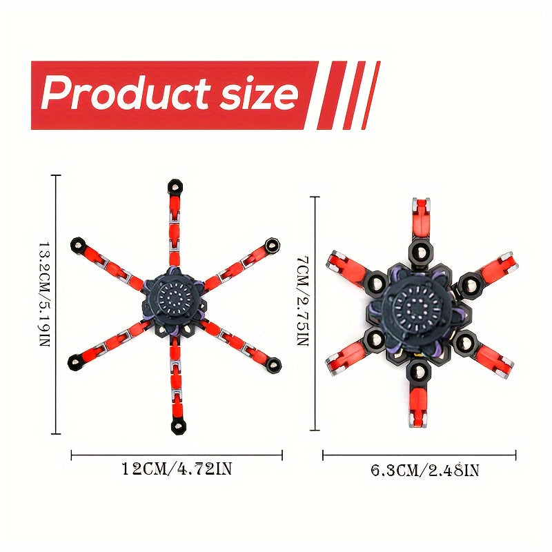 12pcs Jouets Sensoriels Fidget Spinner - Tournevis M¨¦canique Transformable en Spirale, Jouet de Main Relaxant Cr¨¦atif, Jouets Gyroscopiques pour le Bout des Doigts, Mat¨¦riau en Plastique, Pas d'¨¦lectricit¨¦ N¨¦cessaire, Jouets Fidget