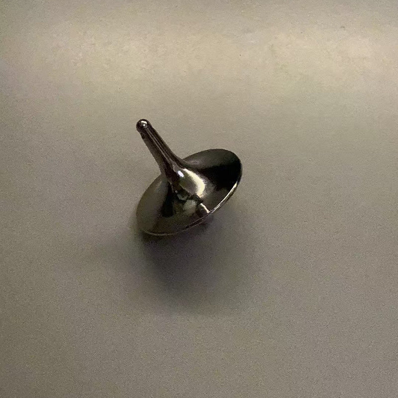 2pcs Toupies M¨¦talliques Minimalistes - Sans R¨¦sistance, Jouet Fidget Compact Portable pour Cadeaux d'Halloween et No?l, D¨¦coration de Bureau & Relaxation, Spinner Moderne, Finition M¨¦tallis¨¦e ¨¦l¨¦gante