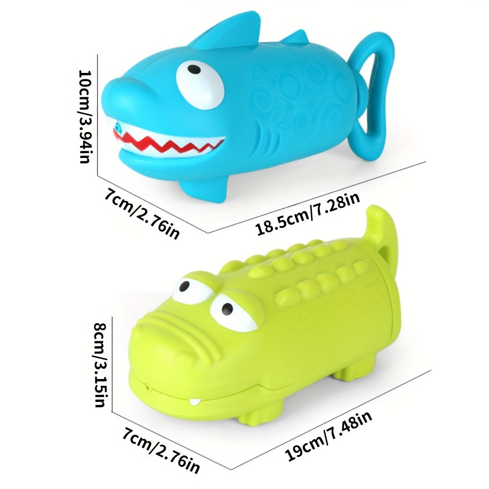 Canon ¨¤ eau crocodile requin, jouets pistolets d'eau pour enfants, outils de jeu aquatique sur la plage