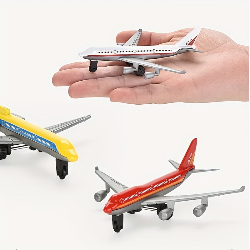 Ensemble de Mod¨¨les d'Avions de Combat et Passagers en Alliage Coul¨¦ sous Pression - Jouet Collectionnable en M¨¦tal et Plastique pour D¨¦coration Maison, Id¨¦al pour No?l, Paques et Cadeaux d'Anniversaire